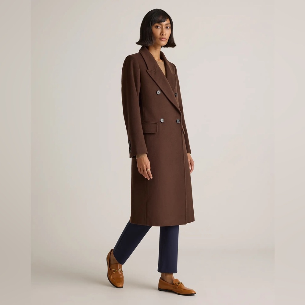 Quince Italian Wool Double-breasted Slouch Coat - Picture 4 of 11